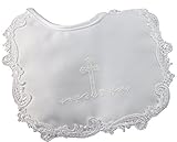 Matte Satin Girls Bib with Screened Cross by Little Things Mean A Lot