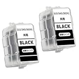 BC-310/BC-345/BC-365共通(BK ブラック)【2本セット】キャノン用 詰め替えインク 大容量 補充用 対応機種：MP493/MP490/MP480/MP280/MP270/MX420/MX350/iP2700/TS3130S/TS3130/TS203/TR4530/TS3330/TS3530