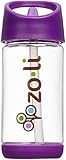 ZoLi SQUEAK Straw Water Bottle - Purple - 12 oz [並行輸入品]