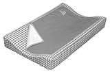 Taftan Hearts Checks Changing Pad Cover Set 72 x 44cm (Grey)