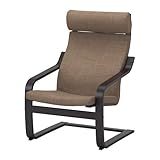 【IKEA/イケア】POÄNG アームチェア, ブラックブラウン, イースンダ ブラウン