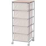 キャスター付きチェスト/タンス(キャンバスチェスト) 5段 スチール MIP-279