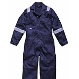 (ディッキーズ) Dickies メンズ 高視認性 夜光/蛍光/光反射 ハイビズ作業用つなぎ セーフティーポリコットンオーバーオール 安全反射作業服 夜光・蛍光セーフティーセットアップ 作業服 道路工
