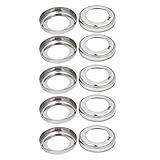 uxcell 手すり部品　ブラケット　ハンドレールプレートカバー　 ラダーカバー 安全な手すり用 304ステンレス鋼 10個入り