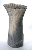 灰釉口広手ひねり花器　（信楽焼・花瓶・花入れ・花器・壺・壷・水盤・フラワーポット・フラワーベース・Z）