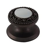 Vicenza Designs K1149 San Michele Mother of Pearl Stone Insert Knob, Small, Oil-Rubbed Bronze by Vic