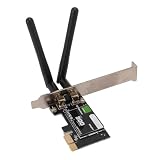 PCIE WiFiアダプター、2.4GHz 300Mbps PCIE WiFiカード、高性能コンピューターネットワークカード、アンテナ2本付きワイヤレスアダプター、 7 8 10 11、Linuxをサポート