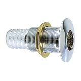 Perko 1 " thru-hull継手F /ホースクロームメッキブロンズ
