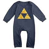 noxidn smwi Baby Infant Romper Zelda Triforceアイテム男の子長袖ボディスーツ服装服、海軍 カラー: ブルー