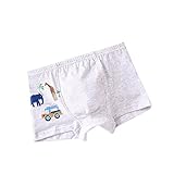 子供服 POTOJP ボクサーパンツ キッズ ショートパンツ 下着 男の子 ブリーフ ショーツ 通気性 肌着 ハーフパンツ 子供 保育園 幼稚園 小学生 (グレー象, 100)