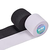 BENECREAT 2巻き長さ10ｍ 幅60mm 織ゴム 平ゴム 強い弾性 手芸裁縫 ハンドメイド DIY 5m/巻き 黒＆白