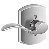 Schlage Lock Company F170ACC625GRWLH Accent Left Handed Single Dummy Door Lever with Decorati, Brigh