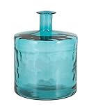 Deco 79 Glass Vase Turquoise Finish 14 by 17-Inch [並行輸入品]