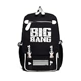 韓流グッズ BIGBANG 10周年記念 MADE ビッグバン VIP GD TOP SOL VI D-LITE ファッション 可愛 バッグ リュックサック (ブラック)