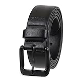 Levi's メンズ カジュアル エブリデイ レザージーンベルト, ブラックストレッチ, X-Large (42-44)