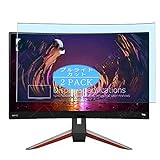 2枚 VacFun ブルーライトカット フィルム ， BenQ EX3210R 31.5インチ ディスプレイ 向けの ブルーライトカットフィルム 保護フィルム 液晶保護フィルム（非 ガラスフィルム 強化ガラス ガラス ケース カバー ）