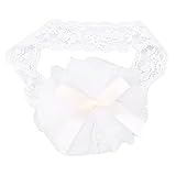 Domybestベビーヘアバンド 　レース　お花　キッズ 子供 カチューシャ 髪飾り ヘアアクセサリー 新生児 赤ちゃん 出産祝い 祝い 誕生日 記念日 撮影に (ホワイト)