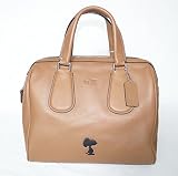 コーチ スヌーピー ピーナッツ バッグ ブラウン COACH SNOOPY PEANUTS leather SURREY bag [並行輸入品]