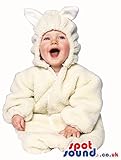かわいいハロウィンホワイトマウス赤ちゃん子供サイズコスチューム変装