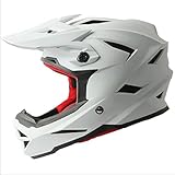 DGF ヘルメット黒と白オフロードフルフェイスヘルメットオートバイオートバイマウンテンバイクダウンヒルヘルメットプロフェッショナルな男性と女性のレーシングヘルメット (色 : 白, サイズ さいず :