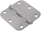 The Hillman Group 852803 3-1/2" Residential Door Hinge - 5/8" Round Corner - Removable Pin - Full Mo