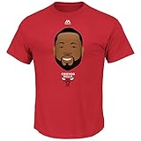 Dwyane WadeシカゴブルズNBAメンズ絵文字Tシャツ 3L レッド