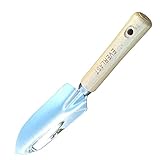 OUNONA ハンドスコップ　ハンドシャベル　木柄　ガーデニングツール 庭造り手工具　移植　ガーデン　芝生 庭園 盆栽 用　園芸用具　軽量　耐久　ステンレス　剣型