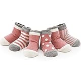 Ochine　【4足セット】　赤ちゃん ベビー 新生児 可愛い ソックス 靴下 柔らかい 靴下 ソックス お祝い 出産 祝い ムール用　外用 ピンク　ブルー (XS, ピンク)