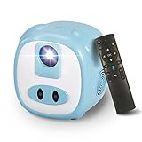 EGOBAS 小型プロジェクター 家庭用/ 5G Wi-Fi ホームシアタープロジェクター/モバイル プロジェクター/【電動フォーカス 垂直台形補正】/300ANSI ルーメン/1080P対応/ 双方向Bluetooth 5.0 Projector/4点台形補正/Hi-Fiスピーカー内蔵/ズーム機能/短焦点/天井吊り可/日本语取扱説明書 (同じ画面が青)