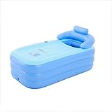 WENJUN インフレータブルバスタブ大人インフレータブルバスタブ幼児プール折りたたみ式タブ ( 色 : 青 , サイズ さいず : 160*84*64 cm )