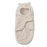 TeFuAnAn ベビー　 おくるみ　 寝具　 寝袋　 新生児用　 赤ちゃん用品　 スリーパー 　ふわふわ　 柔らかい　 寝冷え防止 風邪予防 出産祝い 春秋冬用 4色可選（ベージュ）