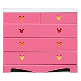 アルファタカバ ディズニー家具ハイチェスト100-4ポップミッキー(ピンク)取っ手ガール