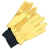 Bob Dale 20-9-382-L Premium Deer Grain Split Palm Driver Glove with Knit Wrist, Large, Tan by Bob Da