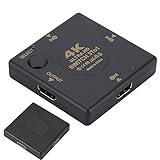 DisplayPort スイッチャー, 3 イン 1 アウト スイッチャー、複数のスイッチ コネクタ, 4K HD モニター スイッチ ボックス、マルチ スイッチ コネクタ、モニター セレクター スイッチ yjio