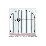 YKK ap　シャローネシリーズ　トラディシオン門扉6型　04・08-12　門柱・親子開きセット 　カームブラック