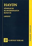 ハイドン: ピアノ・ソナタ全集 第3巻/原典版/ヘンレ社/中型スタディ・スコア