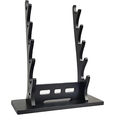 刀掛け Amazon | 刀台 刀置き 横置き 刀掛け 6本用 鉄製 台座付き 多