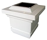 Classyキャップsl074 W Classy 4 " x 4 " PVC Solar Postキャップ12パック/ホワイト
