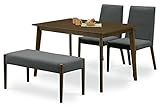 ダイニング４点セット シエンタ 120cm BR/ブラック