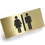 Black Box Buzz 真鍮 ドア プレート 「 REST ROOM 」「 TOILET 」 トイレ ピクトサイン 便所 80mm x 38mm