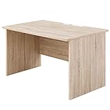 デスク パソコンデスク PCデスク 木製 ナチュラルウッド コンセント2口 コード穴 オーク 幅120cm