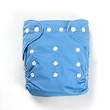SUNNY BABY 薄型ワンサイズ布おむつカバー 青 新生児～オムツ卒業まで
