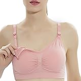 マタニティブラジャー マタニティブラ マタニティ 授乳ブラ 授乳用 妊娠 マタニティインナー 下着 (XL, ピンク)