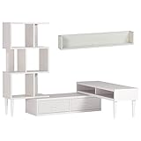 arne テレビ台 ラック ウォールシェルフ 完成品 日本製 配線収納 3点セット T-003 T3-alto WallBox F-1200 ホワイトウッド