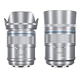 SIRUI Sniper 16mm、75mm オートフォーカスレンズセット、F1.2 広角 APS-C カメラレンズ、X-T4、X-T5、X-H1、X-H2/H2S、X-T3、X-T30、X-S10 用 (X マウント、シルバー)