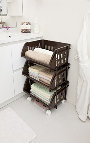 最安値 平和工業 積み重ねバスケット キャスター ホワイト 4コ入 の価格比較