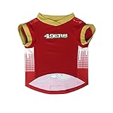 NFL San Francisco 49ersペットパフォーマンスTシャツ、ダークレッド、L