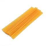 uxcell ホットメルト接着スティック 接着剤 クラフト加熱グルーガン イエロー 270x7mm 20本入り