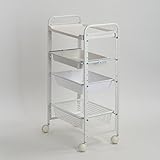 自由組立エステワゴン 4段 ( 4-G ) ( 23111+23113+23116+23115+23118 ) [ エステワゴン ネイルワゴン キッチンワゴン マルチワゴン サイドワゴン キャスター付き 収納 業務用 サロン ワゴン ラック