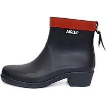 AIGLE ミリカ ボッティロン ラバーブーツ / クリーナーつき AIGLE ブーツ 防水 撥水 ミリカ ボッティロン ヒール付き ラバー